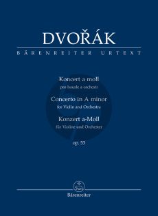 Dvorak Concerto a-minor Op.53 Violin-Orchestra Study Score (edited by Iacopo Cividini) (Barenreiter-Urtext)