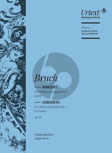 Bruch Violinkonzert No. 1 g-moll Op. 26 Studienpartitur (Michael Kube)