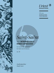 Saint-Saens Introduction et Rondo capriccioso Op. 28 Violin and Orchestra (Study Score) (edited by Peter Jost)