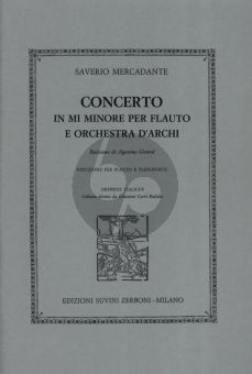 Mercadante Concerto E-minor (with Rondo Russo) Flute-Orchestra Edition for Flute and Piano (edited by Agostino Girard)