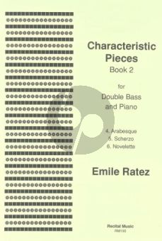 Ratez Characteristic Pieces Book 2 Op. 46 Double Bass and Piano