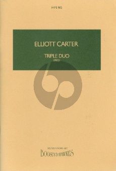 Carter Triple Duo Flute, Clarinet, Percussion, Piano, Violin and Cello Study Score