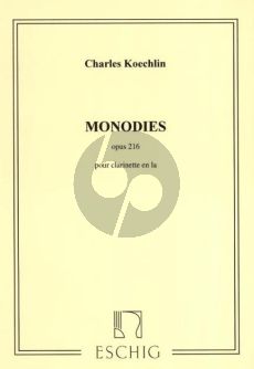 Koechlin Monodies Op.216 Clarinette seule (A)