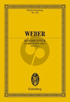 Weber Konzertstuck f-moll op.79 WeV N.17 Taschenpartitur (Neuausgabe auf der Grundlage der Weber-Gesamtausgabe mit Vorwort von Markus Bandur.)