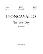 Leoncavallo Tis the Day - La Mattina Medoim Voice (in D) and Piano (English-Italian)