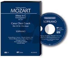 Mozart Krönungsmesse KV 317 SATB soli-SATB-Orchester Bass Chorstimme CD (Carus Choir Coach) (Helmut Rilling)