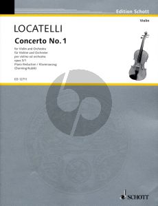 Locatelli Concerto D-major Op.3 No.1 (L'Arte del Violino) Reduction for Violin and Piano (Edited by Dunning-Kubik)