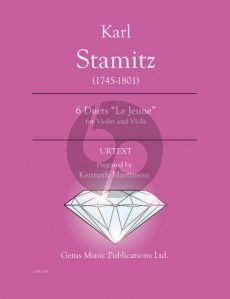 Stamitz 6 Duets "Le Jeune" Violin - Viola (Prepared and Edited by Kenneth Martinson) (Urtext)