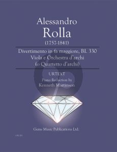 Rolla Divertimento in fa maggiore BI. 330 Viola - Piano (Prepared and Edited by Kenneth Martinson) (Urtext)