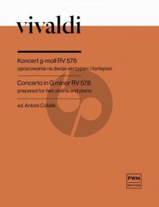 Vivaldi Concerto g-moll RV 578 for 2 Violins and Piano