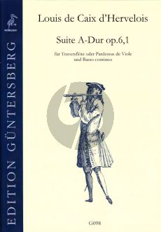 Caix d'Hervelois Suite A-major Op.6 No.1 Flute [Vi.] and Bc (Donald Beecher)