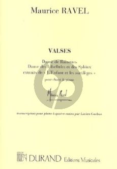 Ravel Valses extraits de L'Enfant et les Sortileges pour Piano 4 Mains (Transcription Lucien Garban)
