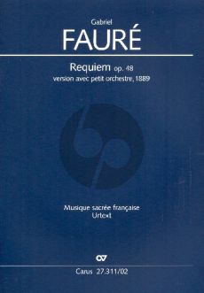 Faure Requiem Op.48 (Version 1889) Vocal Score with attachment (edited by Marc Rigaudière)