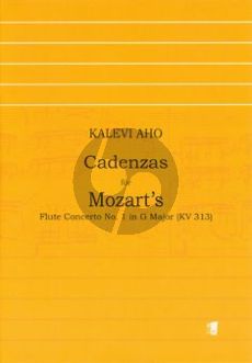 Aho Cadenzas for Mozarts Flute Concerto G-major KV 313 Flute solo