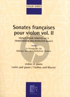 French Violin Sonatas Vol.2 Violon et Piano (Milhaud-Honegger-Tailleferre-Poulenc) (avec introd. fr./engl./germ.)