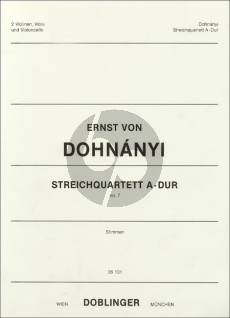 Dohnanyi Streichquartet Op.7 A-Dur (Stimmen)