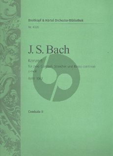 Bach Konzert c-moll BWV 1062 2 Cembali-Streicher-Bc Cembalo 2