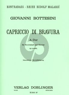 Bottesini Capriccio di bravura A-Dur Contrabas-Piano (Herausgeber: Rudolf Malaric)