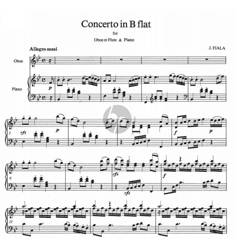 Concerto B-flat OboeFlute-Piano - Josef Fiala | Broekmans & Van Poppel ...