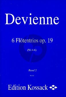 Devienne 6 Trios Op. 19 Vol. 2 No. 4 - 6 for 3 Flutes (Score/Parts) (grade 4)