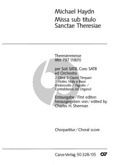 M. Haydn Missa sub titulo Sanctae Theresiae – Theresienmesse D-Dur MH 797 Chorpartitur