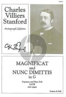 Stanford Magnificat & Nunc Dimittis G major Op.81 for Soprano and Bass Soli, SATB-Organ