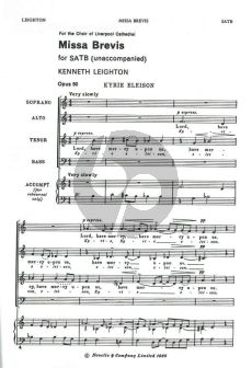 Leighton Missa Brevis SATB