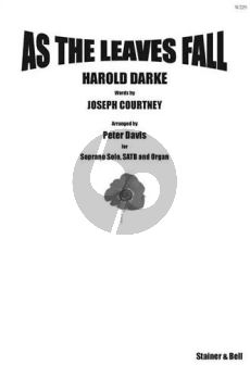 Darke As the leaves fall Soprano Solo, SATB Chorus and Organ (Vocal Score) (Peter Davis)