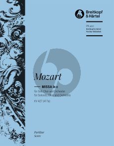 Mozart Messe in c moll KV 427 Partitur (Soli, Chor, Orchester und Orgel)