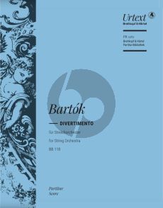 Bartok Divertimento BB 118 for String Orchestra Full Score (edited by Ulrich Mahlert) (Breitkopf Urtext)