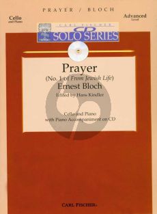 Bloch Prayer (Jewish Life No.1) Violoncello-Piano (Book with Audio Online)