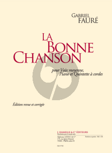 Faure La Bonne Chanson Op.61 (Medium Voice-Piano- String Quintet) (Score/Parts)