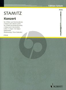 Stamitz Konzert G-dur fur 2 Floten und Klavier (Herausgegeben von Walter Lebermann und Vilmos Leskó)