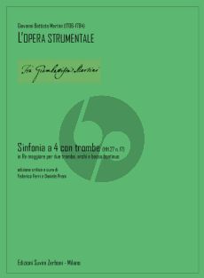 Martini Sinfonia a 4 HH.27 N. 1 2 Trumpets-Strings and Bc (Score) (edited by Federico Ferri)