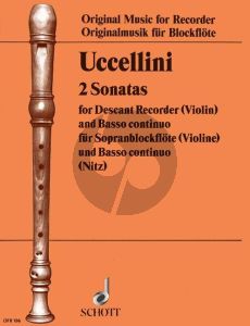 Uccelini 2 Sonaten Sopranblockflöte (Violine) und Bc (Martin Nitz)