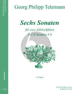 Telemann 6 Sonaten Vol.2 No.4-6 fur 2 Altblockfloten Spielpartitur