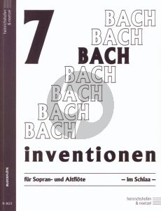 Bach 7 Inventionen fur 2 Blockflöten (Sopran- und Altblockflote) (Herausgeber Doris Im Schlaa)