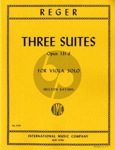 Reger 3 Suites Op.131d Viola solo (Milton Katims)