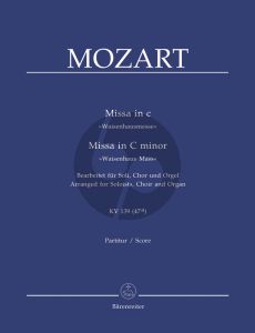 Mozart Missa c-minor KV 139 (47a) "Waisenhaus-Messe" Soloists-SATB-Organ (edited by Martin Focke) (Barenreiter)