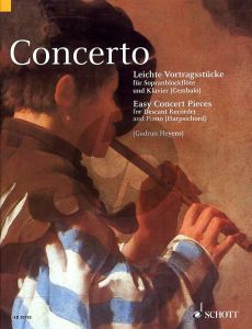 Concerto (Easy Concert Pieces) Descant Recorder-Piano (Book) (edited by Gudrun Heyens)