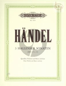 3 Hallenser Sonaten (HWV 374 - 375 - 376) (Flute[Vi.]-Bc[Vc. ad lib.])