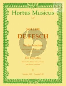 Fesch 6 Sonaten Vol.1 (Nos.1-3) Violine(Fl./Va./Ob.)-Bc (edited by Waldamar Woehl)