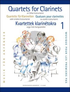 Clarinet Quartets for Beginners Vol. 1 (Score/Parts) (edited by Éva and Péter Perényi)