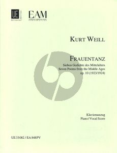 Weill Frauentanz op.10 Sopranstimme-Klavier