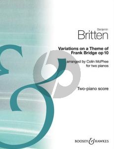 Britten Variations on a Theme of Frank Bridge Op.10 2 Piano's (2 Scores) (edited by Matthews and McPhee)