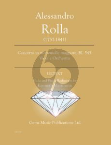 Rolla Concerto in mi bemolle maggiore BI. 545 Viola - Piano (Prepared and Edited by Kenneth Martinson) (Urtext)