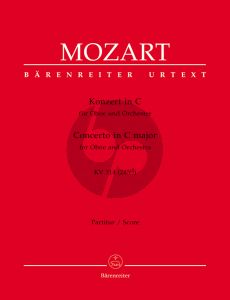 Mozart Concerto C-major KV 314 (285d) Oboe and Orchestra Full Score