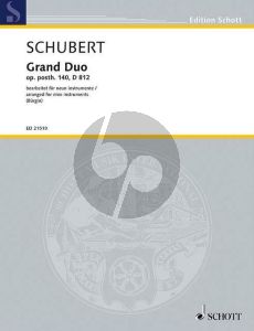 Schubert Grand Duo Op. Post.140 D 812 fur Nonett (Flöte, Oboe, Klarinette in B, Fagott, Horn in F, Violine, Viola, Violoncello, Kontrabass) (Part./Stimmen) (Arrangiert von Gabriel Burgin)