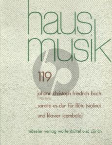 Bach Sonate Es-dur (BR JCFB B14 WfVII:2) fur Violine[Flote] und Bc (edited by Frank Nagel) (Moseler)