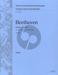 Beethoven Messe C-dur Op.86 (Soli-Choir-Orch.-Organ) Full Score (edited by Jeremiah McGrann) (Breitkopf Urtext)